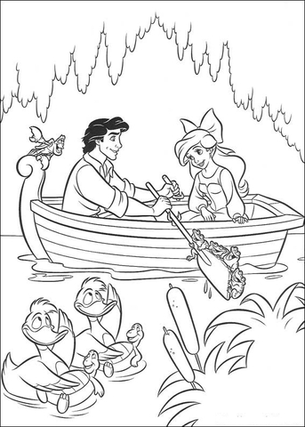 The Prince Eric And Ariel Coloring Page